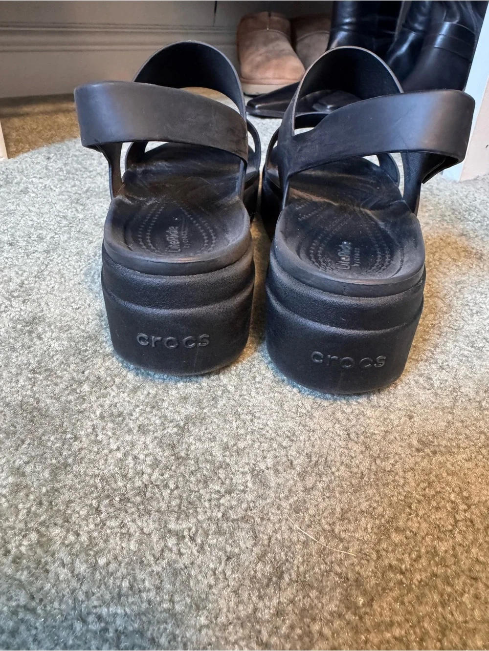 CROCS platform sandals